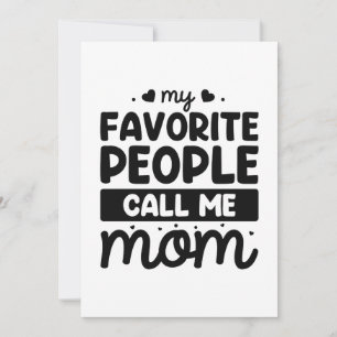 Carte De Remerciements Mes Gens Favoris M'Appelent Maman