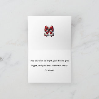 Carte De Remerciements Message de Noël Inspirant et Joyeux