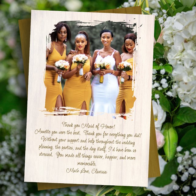 Carte De Remerciements Message de remerciement de la fête nuptiale (Créateur téléchargé)