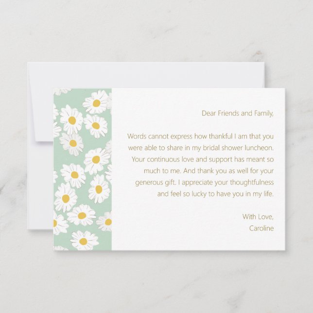 Carte De Remerciements Message personnalisé Fleurs de printemps pastel bl (Devant)
