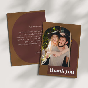 Carte De Remerciements Message personnalisé Retro les années 70 Mariage B