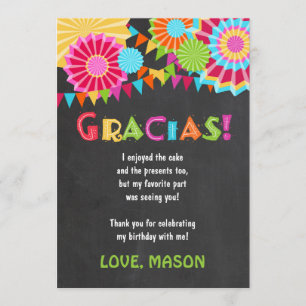 Carte de remerciements mexicain de fête