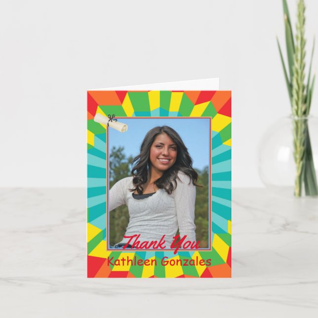 Carte de remerciements mexicaine avec Col Vibrant (Devant)