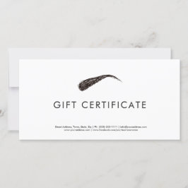Carte De Remerciements Microblading Simple Modern Cadeau Certificat