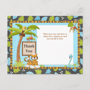 Carte de remerciements mignon de baby shower de