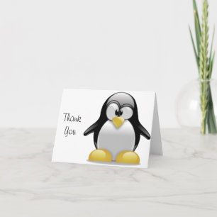 Carte De Remerciements Mignon manchot Tux dessin animé drôle Art
