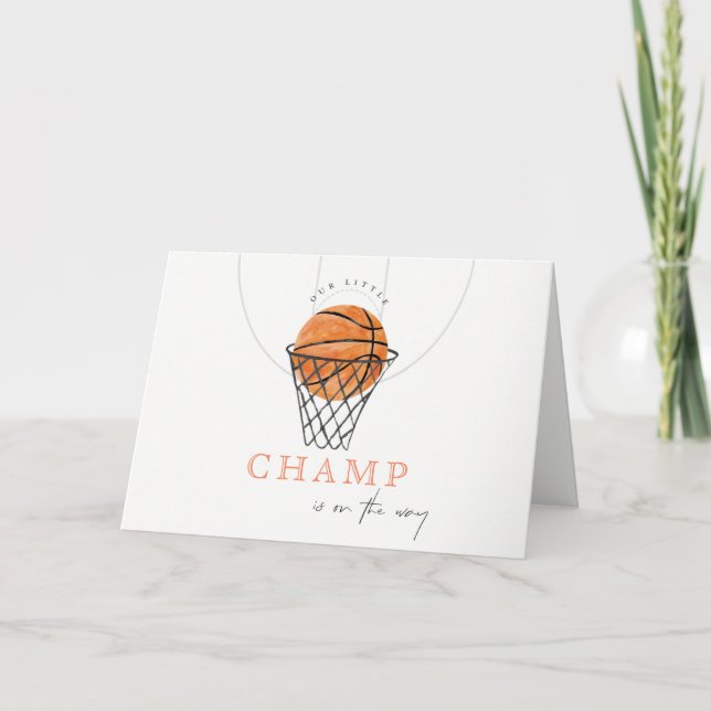 Carte De Remerciements Mignon Rust Notre Petit Champion Baby Shower de Ba (Devant)