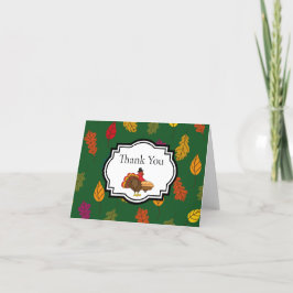Carte De Remerciements Mignon Turquie Citrouille Pie Thanksgiving | Perso