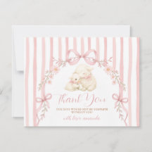 Mignon Un petit agneau baby shower Ruban rose rayé