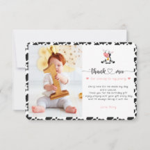 Mignonne Fille de Vache Funny Bébé rose Premier an