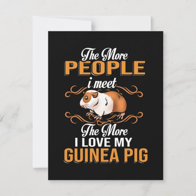 Carte De Remerciements Mignonne Guinea Pig Mom (Devant)