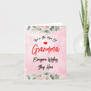 Carte De Remerciements Mignonne Maman Fête des Mères pour belle grand-mèr