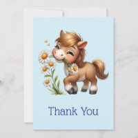 Mignonne Pony Mange Manger Des Marguerites
