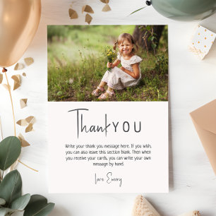 Carte De Remerciements Mini-genre Neutre photo verticale Anniversaire