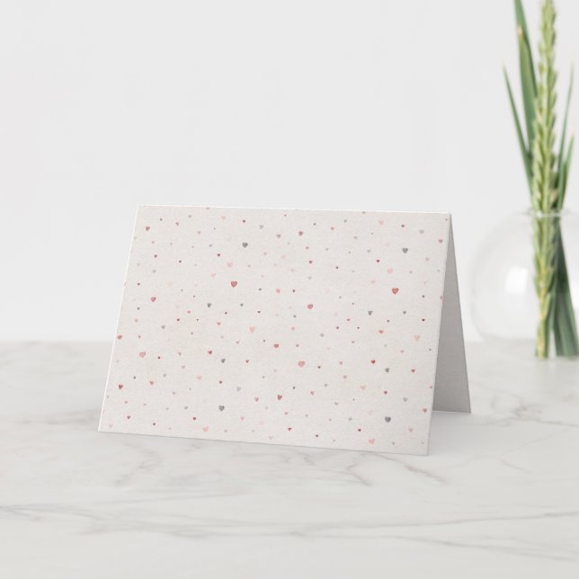 Carte De Remerciements Minimal Heart Pattern Thank You Card (Devant)