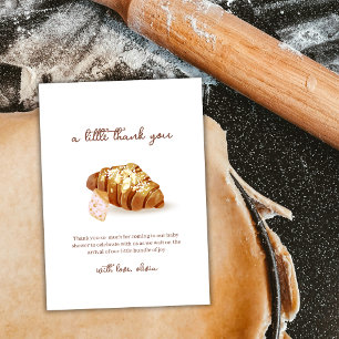 Carte De Remerciements Minimal Paris Boulangerie Pâtisserie Croissant Bab
