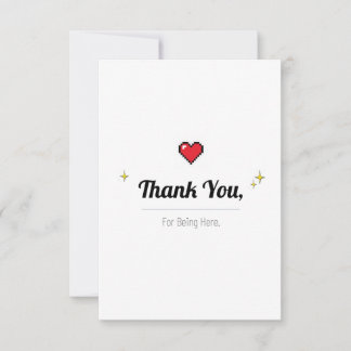 Carte De Remerciements Minimal Thank You Card – Appreciation and Greeting