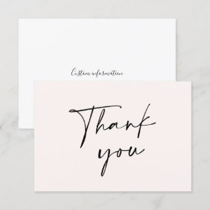 Carte de remerciements minimaliste