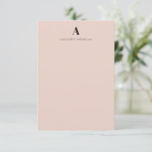Carte De Remerciements Minimaliste Moderne Noir et Rose Personnalisé