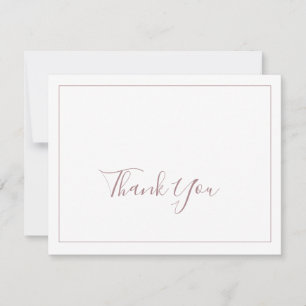 Carte de remerciements minimaliste Rose Gold
