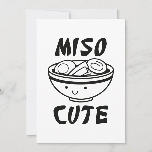 Carte De Remerciements Miso Cute (Devant)