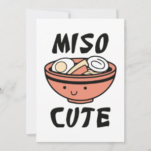 Carte De Remerciements Miso Cute