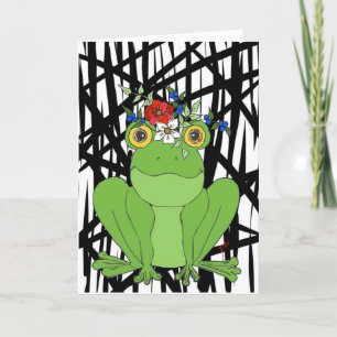Carte De Remerciements Miss Froggy Birthday Card pour un ami !