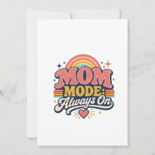 Carte De Remerciements Mode Maman Toujours Allumé Cadeau Rétro de Fête de