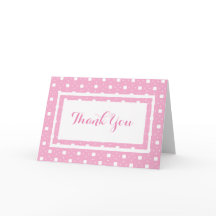Carte de remerciements modelé par rose de bébé