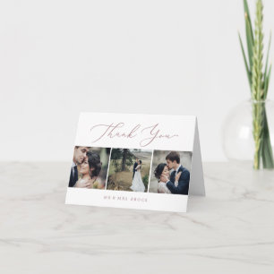 Carte de remerciements Modèle photo Rose Gold 3