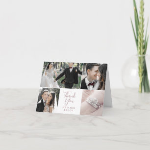 Carte de remerciements Modèle photo Rose Gold 4 mi