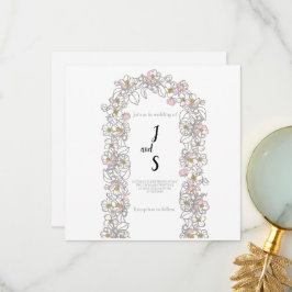 Carte De Remerciements Modern Arch Wedding Thank you card