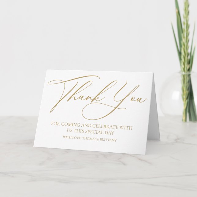Carte De Remerciements Modern elegant Thank you card  (Devant)