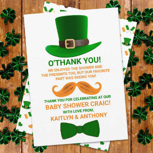 Carte De Remerciements Modern Leprechaun St. Patrick's Day Baby