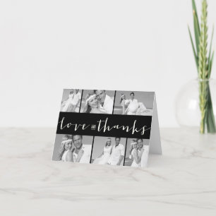 Carte De Remerciements Modern Love And Thanks Band 6 Multi Photo Mariage