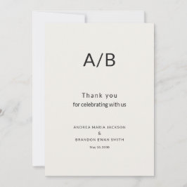 Carte De Remerciements Modern Minimal City Hall Wedding
