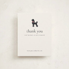 Carte De Remerciements Modern Neutral Dog Groomer Business Insert |