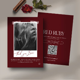 Carte De Remerciements Modern Photo Business Thank You Card
