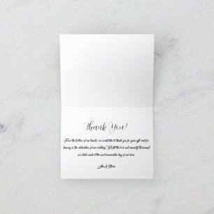 Carte De Remerciements Modern Watercolor Botanical