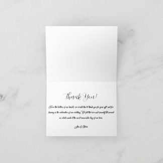 Carte De Remerciements Modern Watercolor Botanical