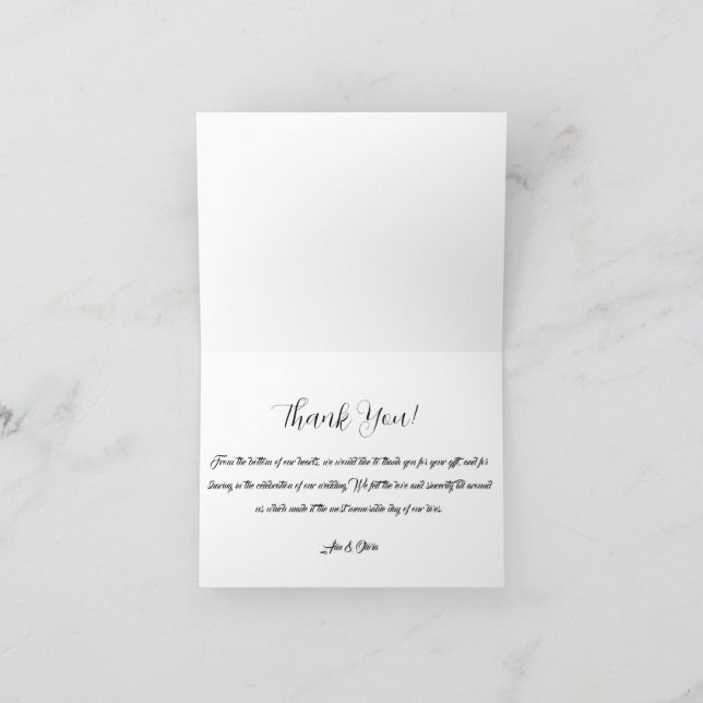 Carte De Remerciements Modern Watercolor Botanical (Intérieur)