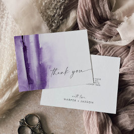 Carte De Remerciements Modern Watercolor | Purple Thank You