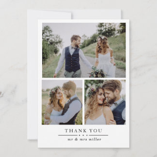 Carte De Remerciements Moderne 4 Mariage photo