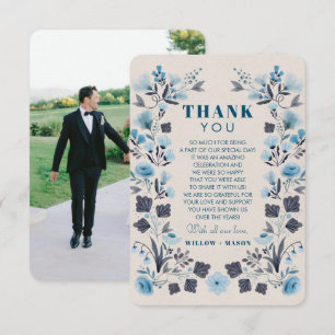 Carte de remerciements moderne Boho Folk avec phot