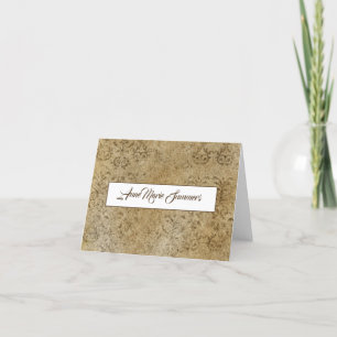 Carte De Remerciements Moderne Brown et granit bronze