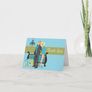 Carte de remerciements moderne de baby shower de