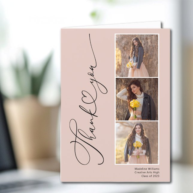 Carte de remerciements moderne de graduation cardi (Créateur téléchargé)