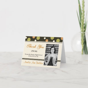 Carte de remerciements moderne de la fête de fin d