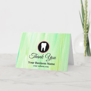 Carte De Remerciements Moderne Elégant Dentiste Rose Gold Dental Office q