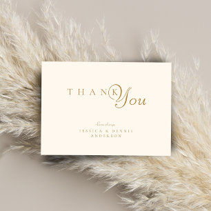 Carte De Remerciements Moderne minimaliste élégant Mariage de typographie